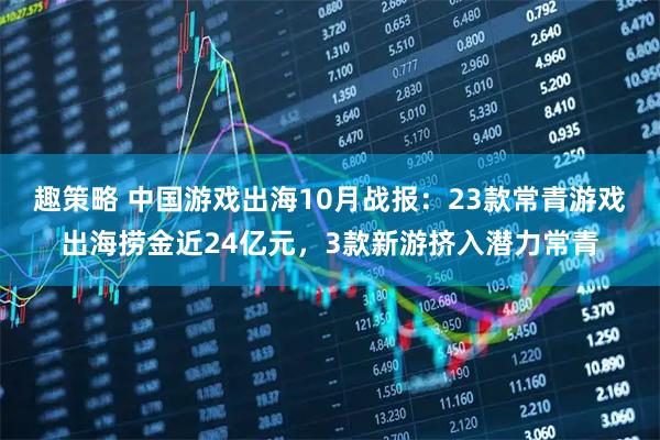 趣策略 中国游戏出海10月战报:23款常青游戏出海捞金近24亿元,3款新游挤入潜力常青